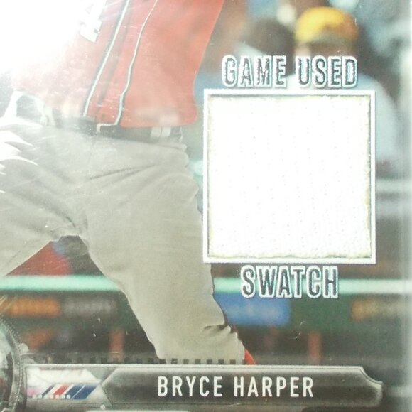 Bryce Harper Games Used Swatch Jersey Fusion All Sports Series 2 Relic Nationals - Picture 3 of 4